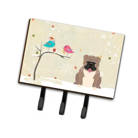 Jensendistributionservices Christmas Presents Between Friends English Bulldog Grey Brindle Leash or Key Holder MI1708686